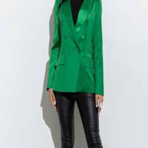 Emerald Satin Blazer