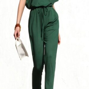 Hunter Green Off Shoulder Jumpsuit