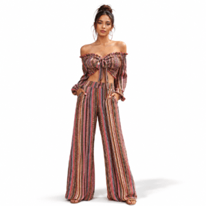 Boho Stripe Wide Leg Set