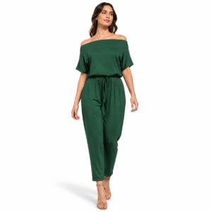 Hunter Green Off Shoulder Jumpsuit